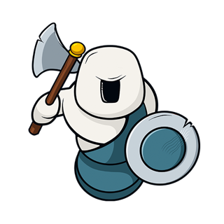 Vanguard Bruiser unit, blue team, standing on a marked tile